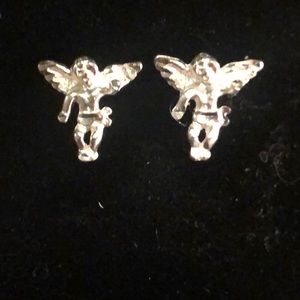 Sterling Silver Cherub Earrings